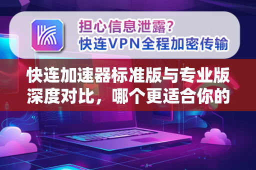 快连加速器标准版与专业版深度对比，哪个更适合你的网络需求？